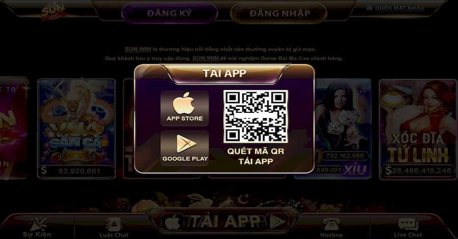 Quét mã để tải app ngay trên di động